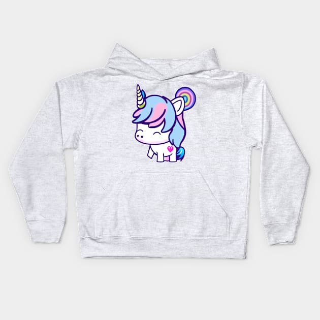 A CUTE KAWAI Unicorn Kids Hoodie by mmamma030